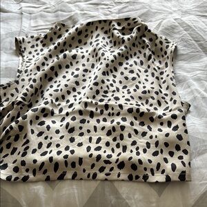 Sincerely Jules Black and Cream Leopard Print Top